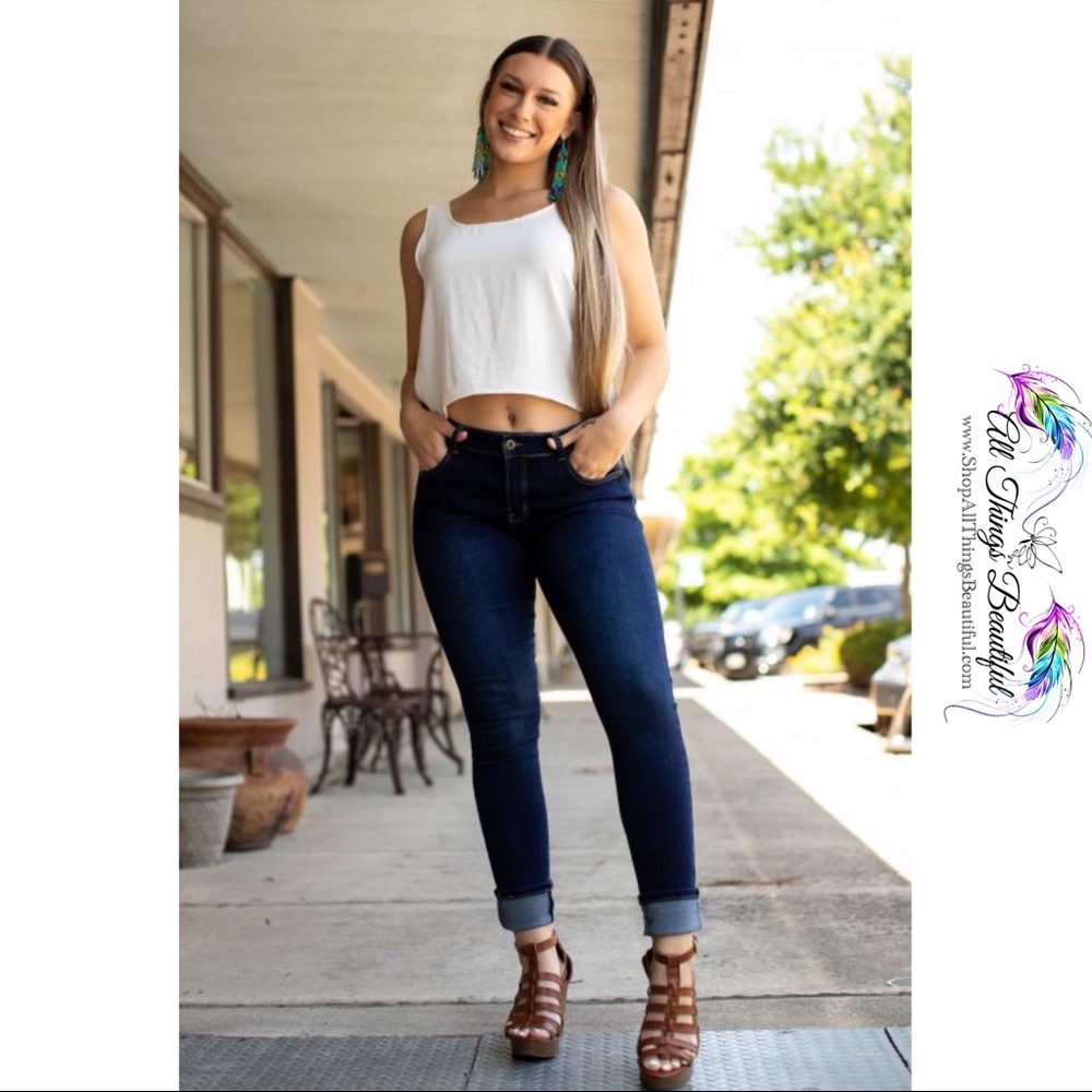 •L&B Chattanooga Dark Wash Skinnies•